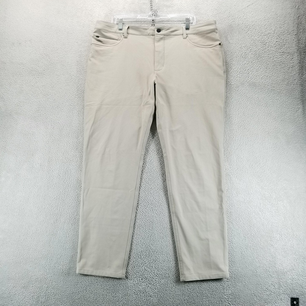 7 Diamonds Infinity Pants Mens‎ 38x30 Beige Slim Fit Chino Casual Office